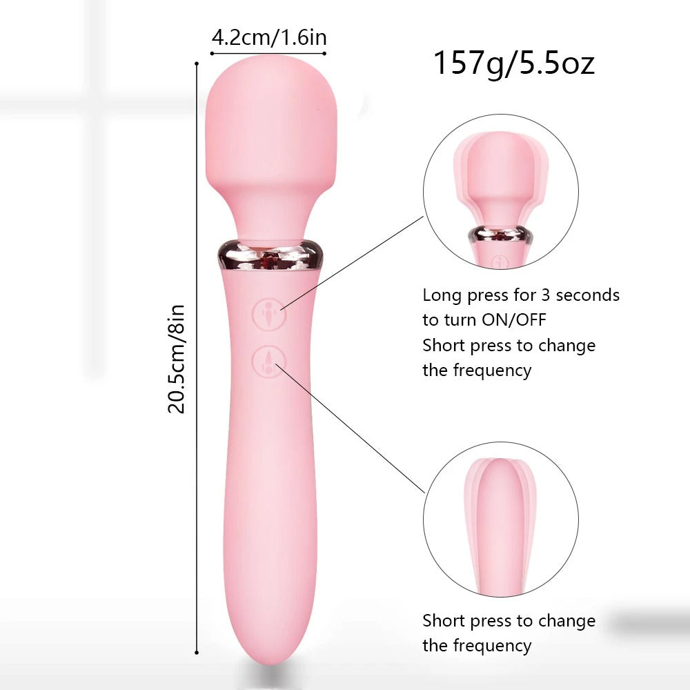 Lilo Shape of Love Rechargeable Double Ended Massage Vibrator - Pink