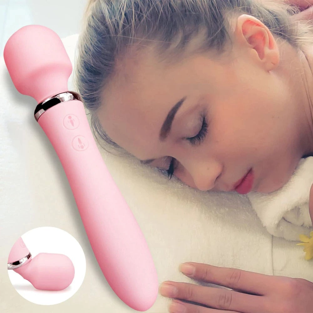 Lilo Shape of Love Rechargeable Double Ended Massage Vibrator - Pink