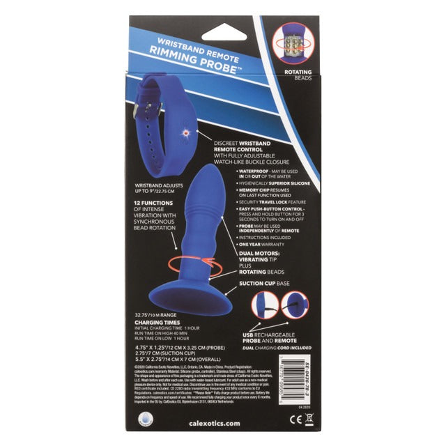 CalExotics Eclipse Wristband Remote Rimming Probe - Blue