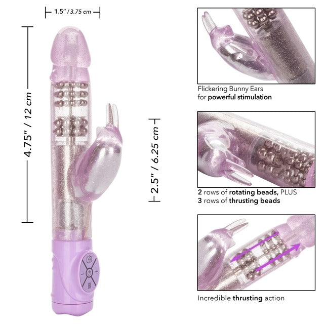 CalExotics Jack Rabbit Thrusting Action Rabbit Vibrator - Purple