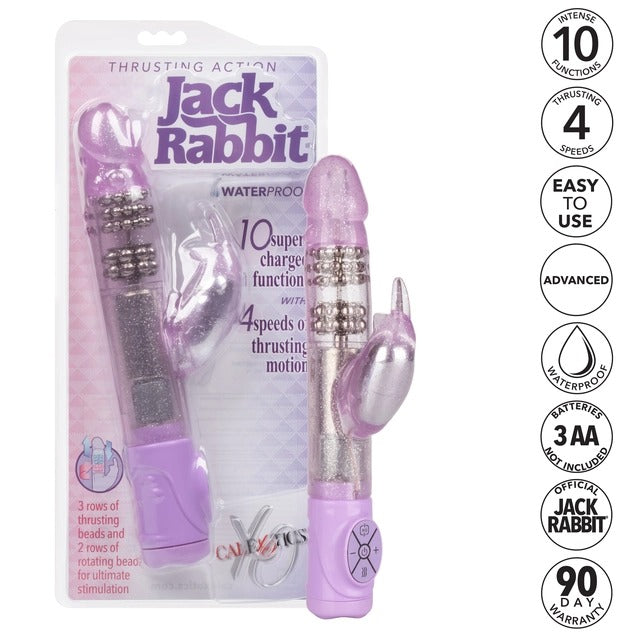 CalExotics Jack Rabbit Thrusting Action Rabbit Vibrator - Purple