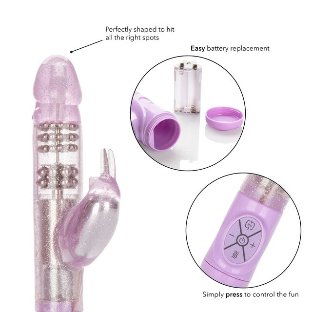 CalExotics Jack Rabbit Thrusting Action Rabbit Vibrator - Purple
