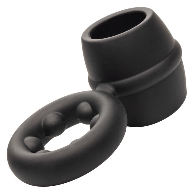 CalExotics Alpha Ring Dual Support Magnum Cock Ring - Black