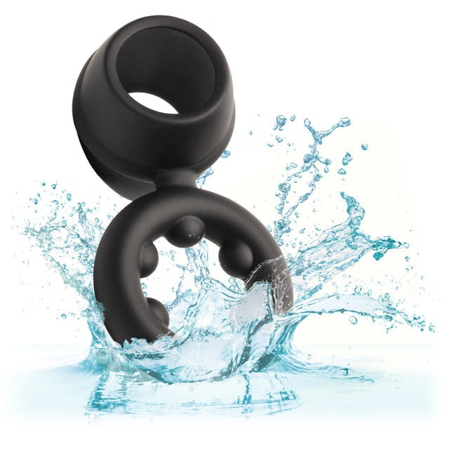 CalExotics Alpha Ring Dual Support Magnum Cock Ring - Black