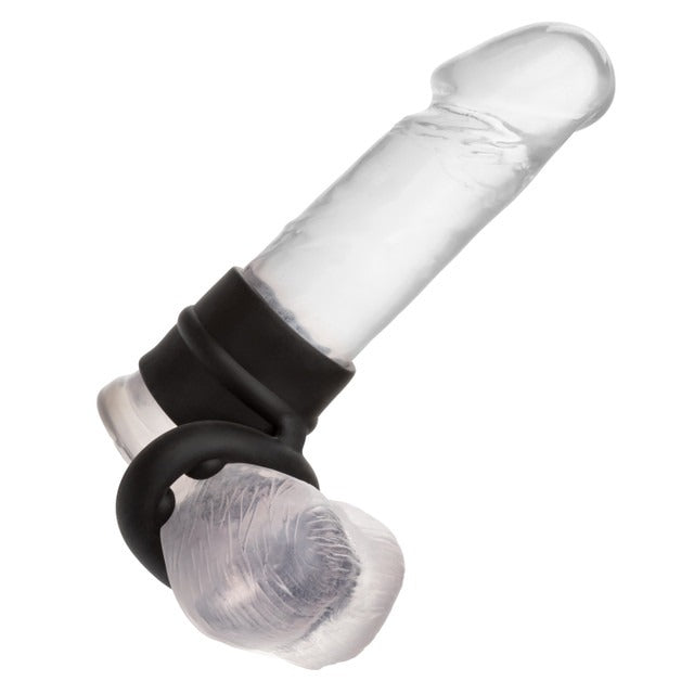 CalExotics Alpha Ring Dual Support Magnum Cock Ring - Black