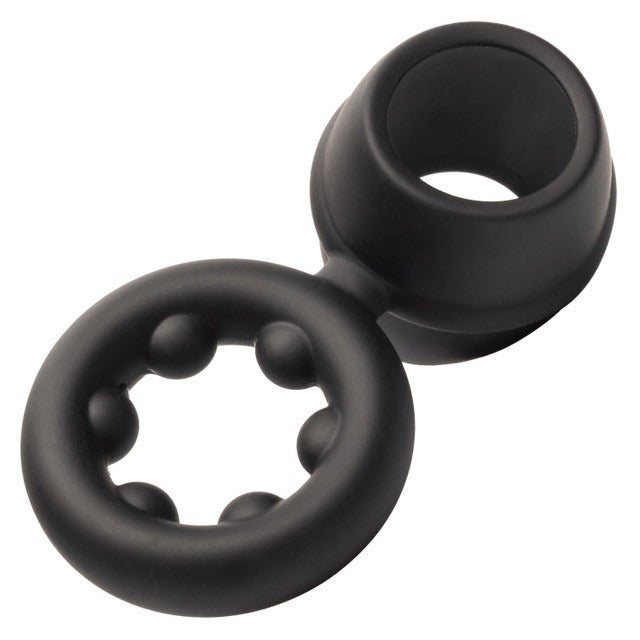 CalExotics Alpha Ring Dual Support Magnum Cock Ring - Black