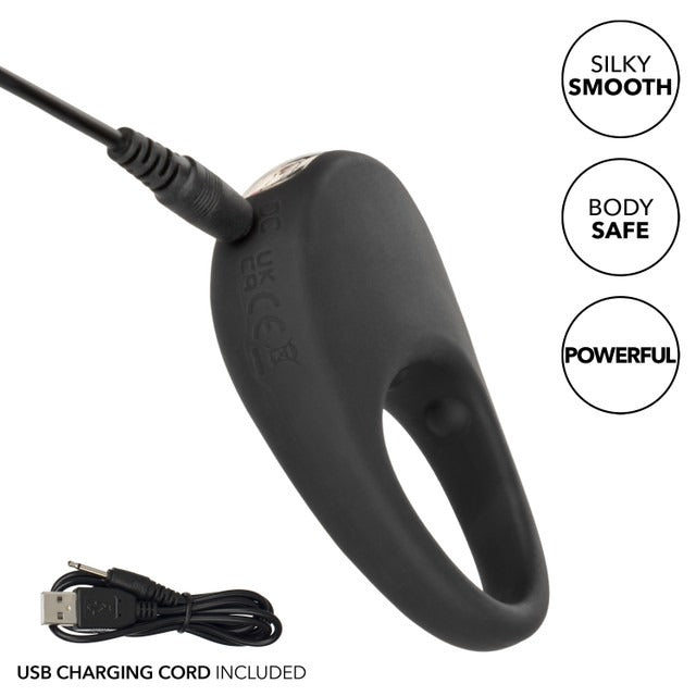 CalExotics Rechargeable Vibrating Pleasure Ring - Black