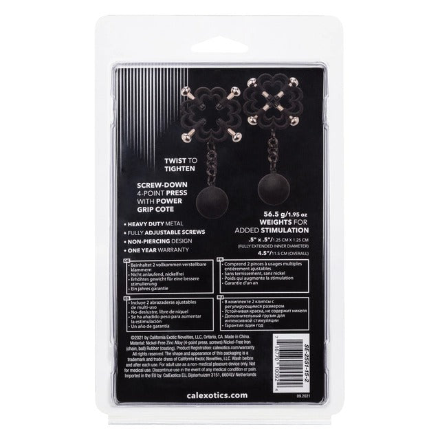 CalExotics Nipple Grips Power Grip 4-Point Weighted Nipple Press