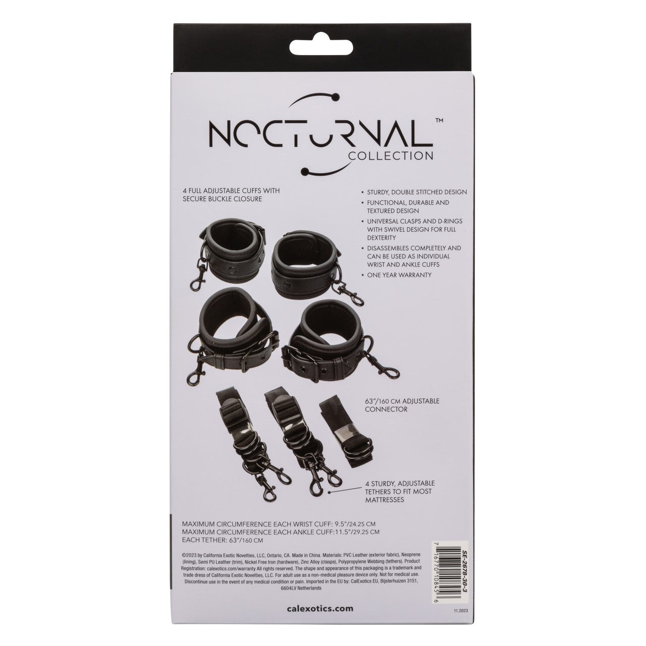 Calexotics Nocturnal Collection Heavy Duty Bed Restraints
