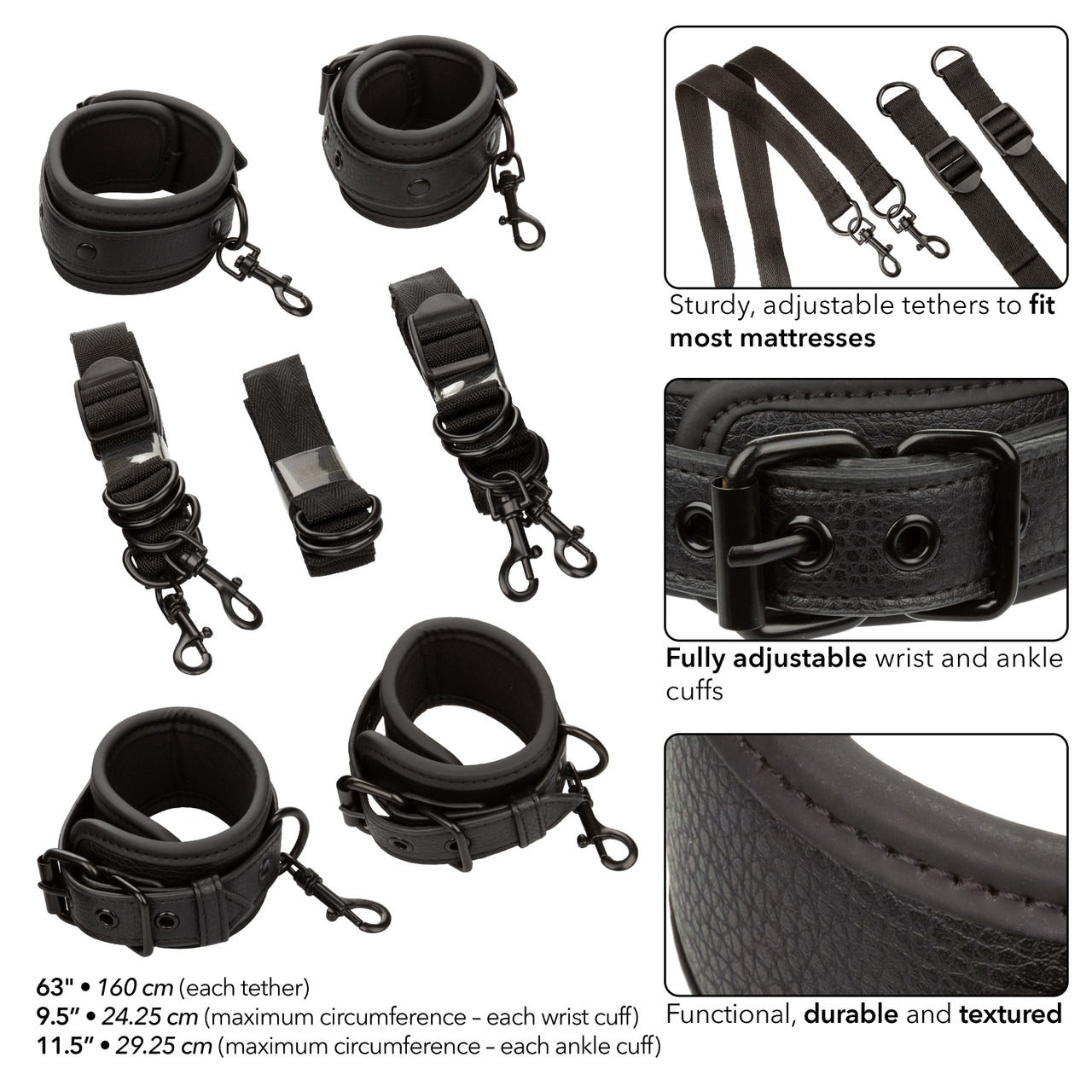Calexotics Nocturnal Collection Heavy Duty Bed Restraints