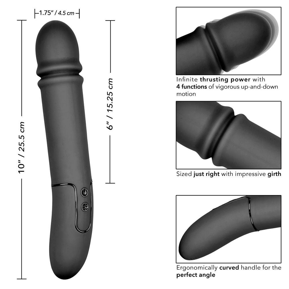 Seven Creations Power Surge One Premium Thrusting Vibrator - Black