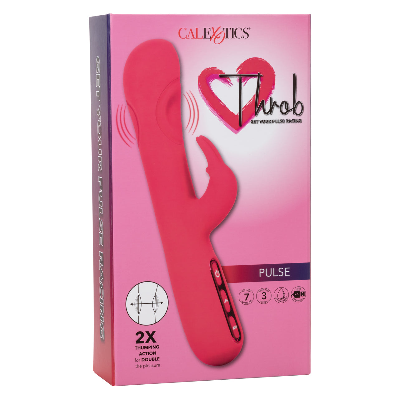CalExotics Throb Pulse Rechargeable Thumping Rabbit Vibrator