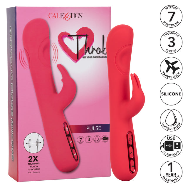 CalExotics Throb Pulse Rechargeable Thumping Rabbit Vibrator