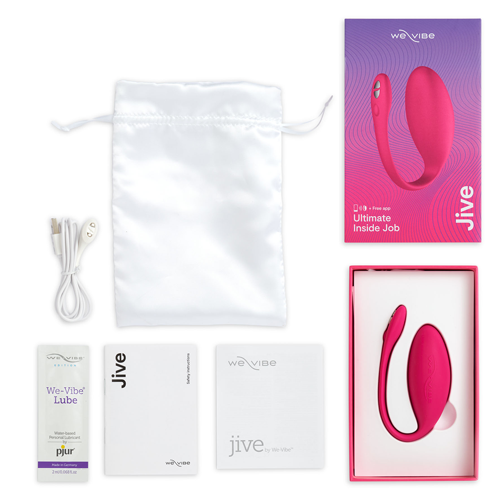 We-Vibe Jive Rechargeable G-Spot Vibrator with App Control - Electric Pink
