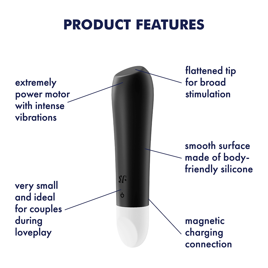 Satisfyer Ultra Power Bullet 2 Rechargeable Vibrator - Black