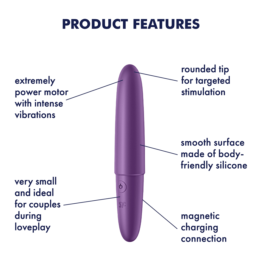 Satisfyer Ultra Power Bullet 6 Rechargeable Vibrator - Purple