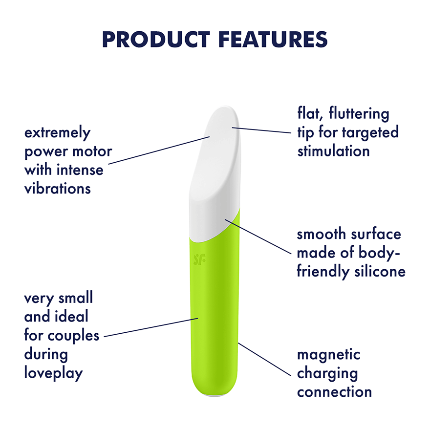 Satisfyer Ultra Power Bullet 7 Rechargeable Vibrator - Green