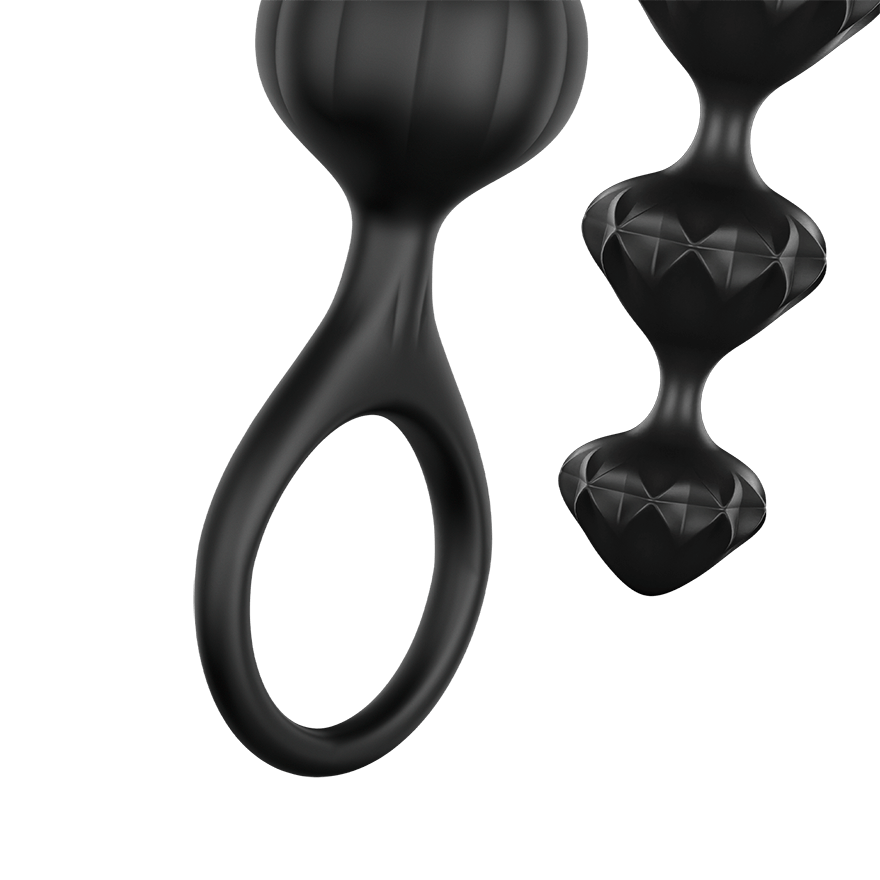 Satisfyer Love Beads Super Soft Silicone Anal Beads - Black