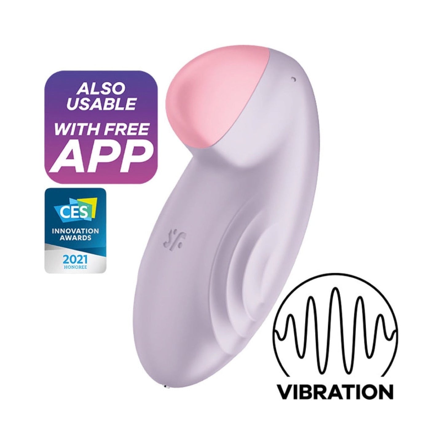 Satisfyer Tropical Tip Lay On Vibrator - Lilac