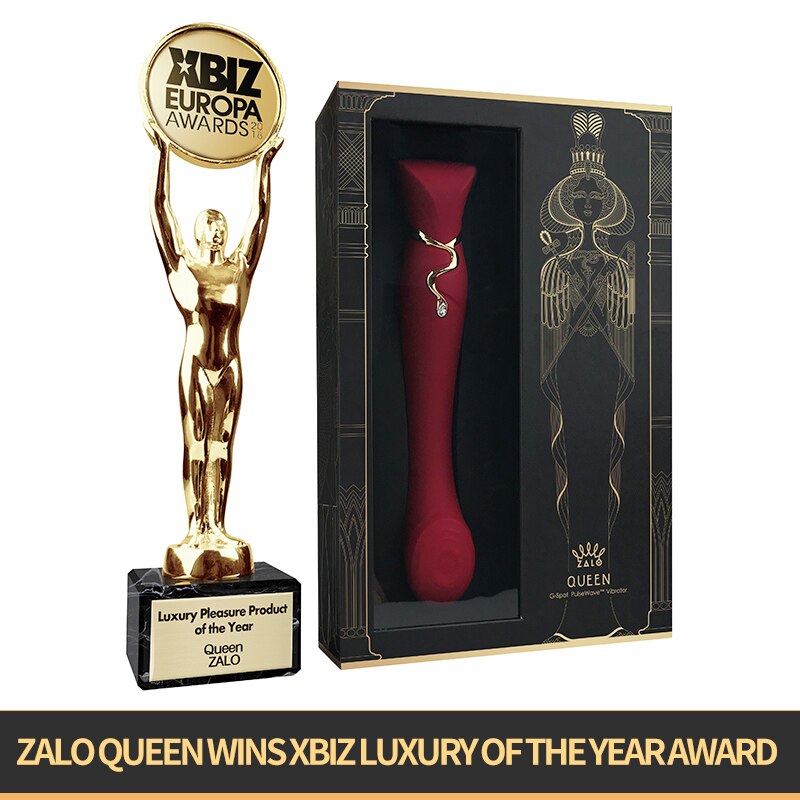 Zalo Queen G-Spot PulseWave Rechargeable Heating Vibrator - Wine Red