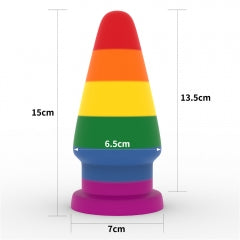 Lovetoy Products Prider 6" Anal Plug - Rainbow