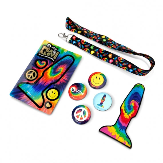 b-Vibe Peace & Love Large Rimming Plug Limited Edition