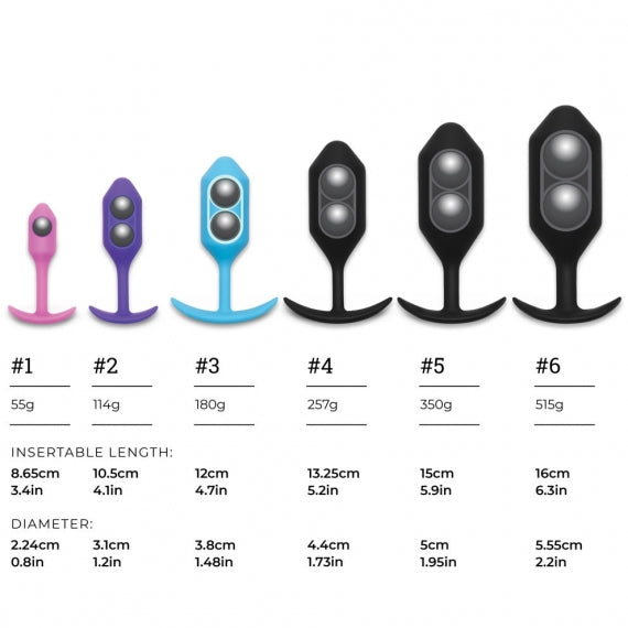 b-Vibe Snug Plug 4 Weighted Silicone Anal Plug - XL