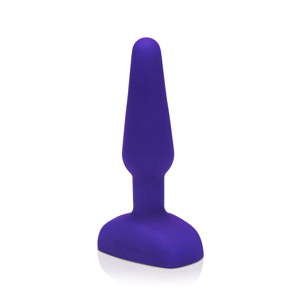 b-Vibe Trio Rechargeable Butt Plug with Remote - Purple