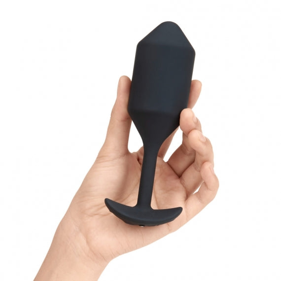 b-Vibe Rechargeable Vibrating 4 Snug Plug - Black