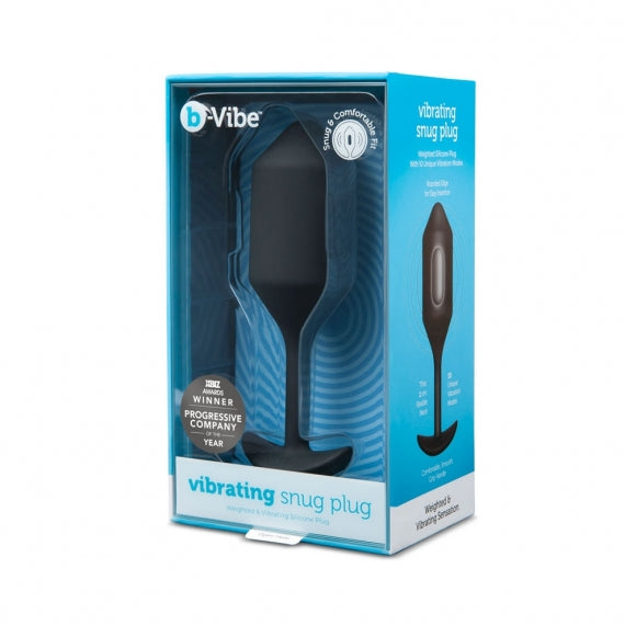 b-Vibe Rechargeable Vibrating 4 Snug Plug - Black