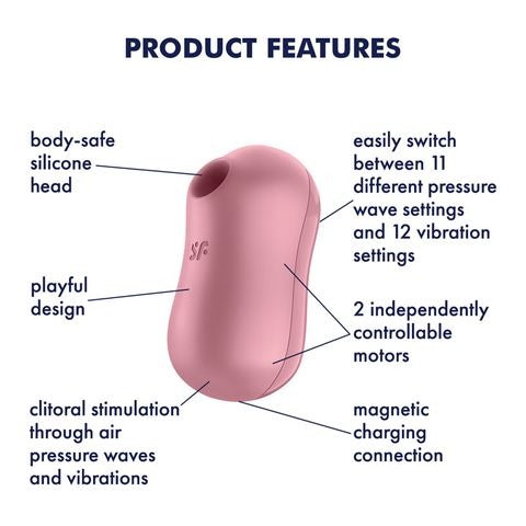 Satisfyer Cotton Candy Clitoral Stimulator - Dark Pink