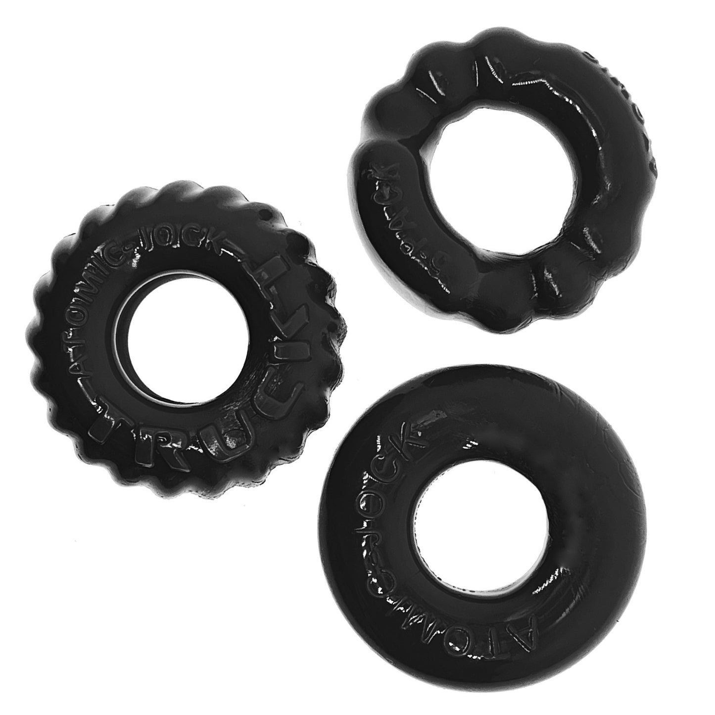Oxballs Bonemaker3 Cockring Boner Rings 3pk - Black