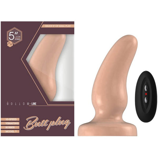 Shots Toys Bottom Line 5" Vibrating Buttplug - Model 7