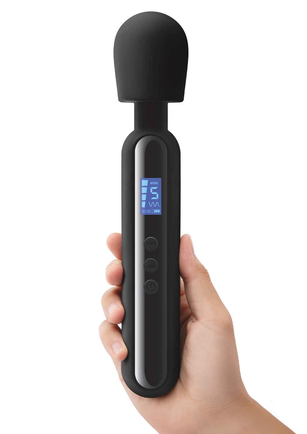 Bodywand Digi Wireless Personal Wand Massager with Digital Display - Black