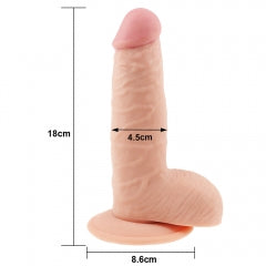 Lovetoy Products The Ultra Soft Dude 7.5" Dildo - Light