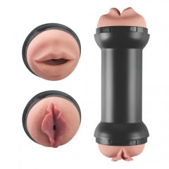Lovetoy Products Training Master Double Side Stroker - Mouth & Pussy