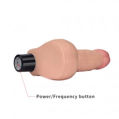 Lovetoy Products 8.0'' Long Real Softee Ultra Soft Realistic Vibrator with Balls - Light