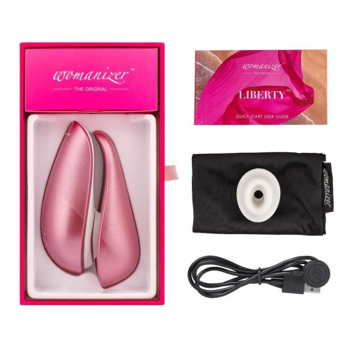 Womanizer Liberty Rechargeable Clitoral Stimulator - Pink Rose