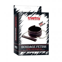 Lovetoy Products Bondage Fetish Collar & Leash Set - Black & Red