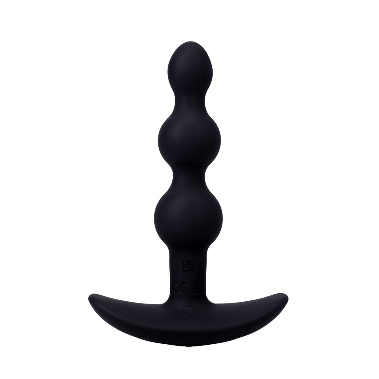 Doc Johnson Beaded Vibe 5.5'' Rechargeable Silicone Anal Plug With Remote - Black