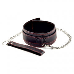 Lovetoy Products Bondage Fetish Collar & Leash Set - Black & Red