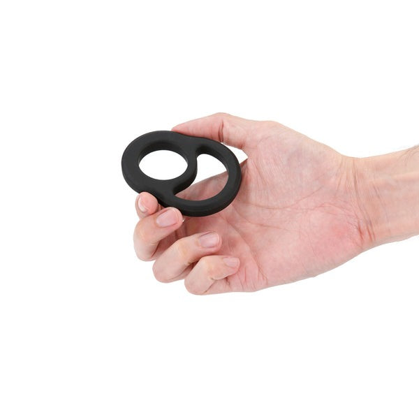 NS Novelties Renegade Super Stretchable Cradle Cock Ring - Black