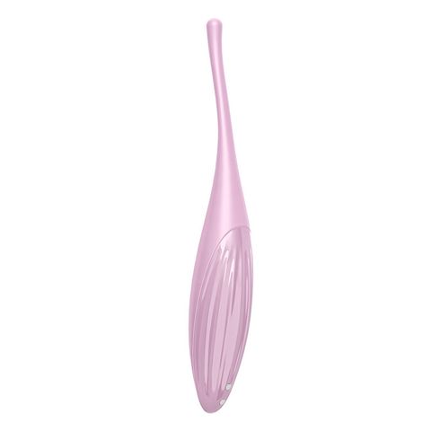 Satisfyer Twirling Joy Rechargeable Tip Vibrator with App Control - Pastel Pink