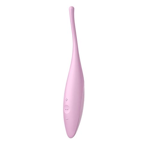 Satisfyer Twirling Joy Rechargeable Tip Vibrator with App Control - Pastel Pink