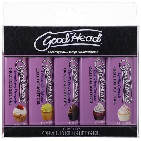 Doc Johnson GoodHead Oral Delight Gel 5pk - Cupcakes