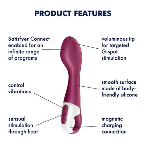 Satisfyer Hot Spot Rechargeable Heated G-Spot Vibrator with App Control