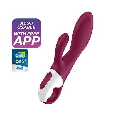 Satisfyer Heated Affair Rechargeable Heated G-Spot Vibrator with App Control - Berry