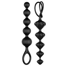 Satisfyer Love Beads Super Soft Silicone Anal Beads - Black