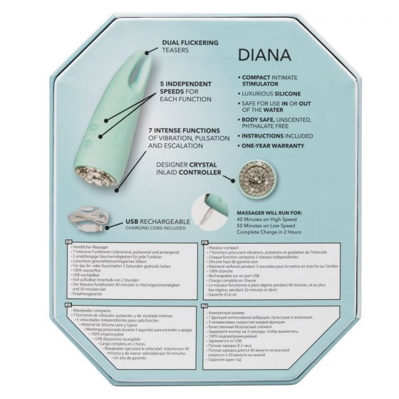 Pave by Jopen Diana Rechargeable Jewelled Teaser Vibrator
