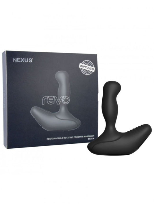 Nexus Revo Waterproof Rechargeable Rotating Prostate Massager - Black